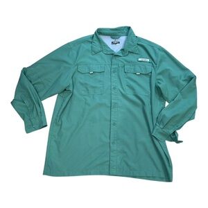 Habit Men’s Long Sleeve‎ Fishing Shirt Teal Green – Size XL/XG